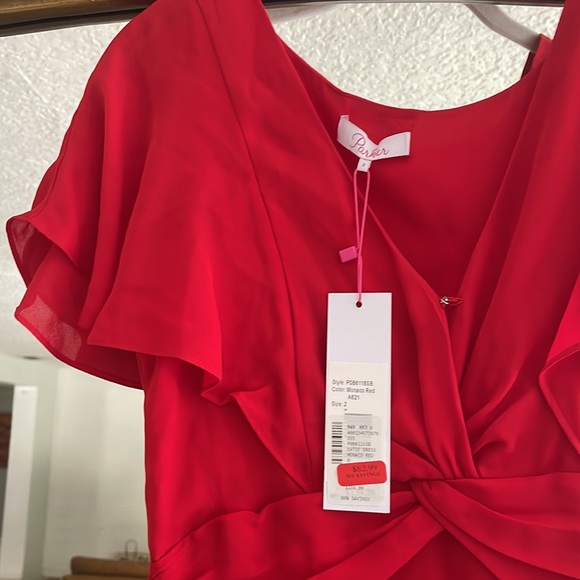 NWT Parker Red Dress - Picture 5 of 5